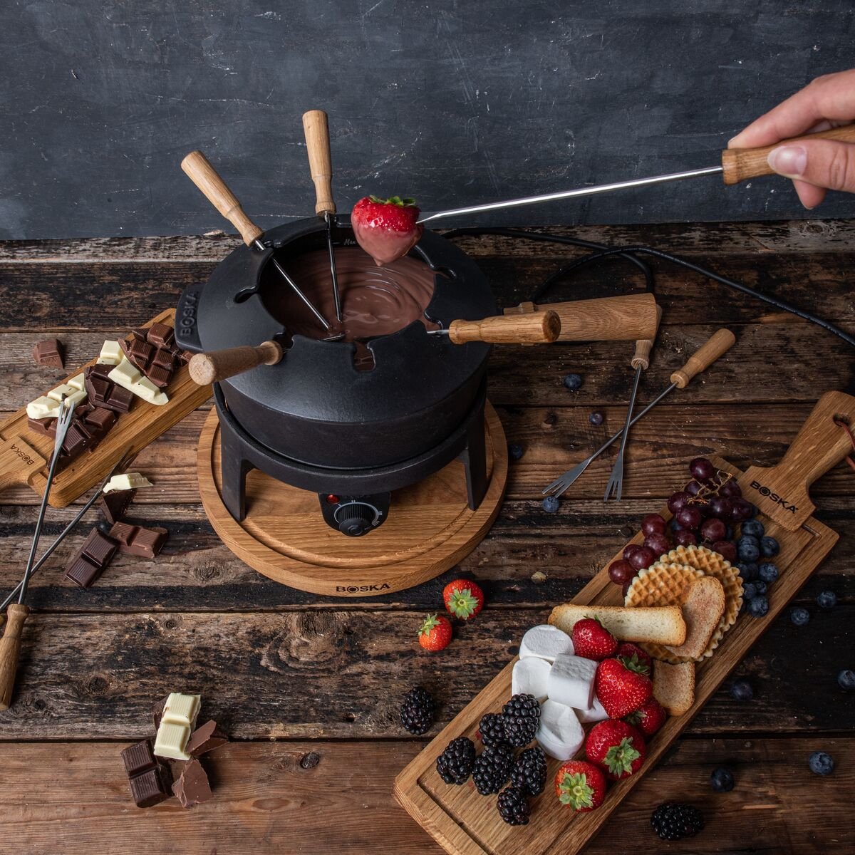Boska Elektrische Fondueset Pro - Voor elk type fondue - 8 personen - Stijlvol gietijzer - Extra lang snoer — cadeau in Kookcadeaus - foto 8