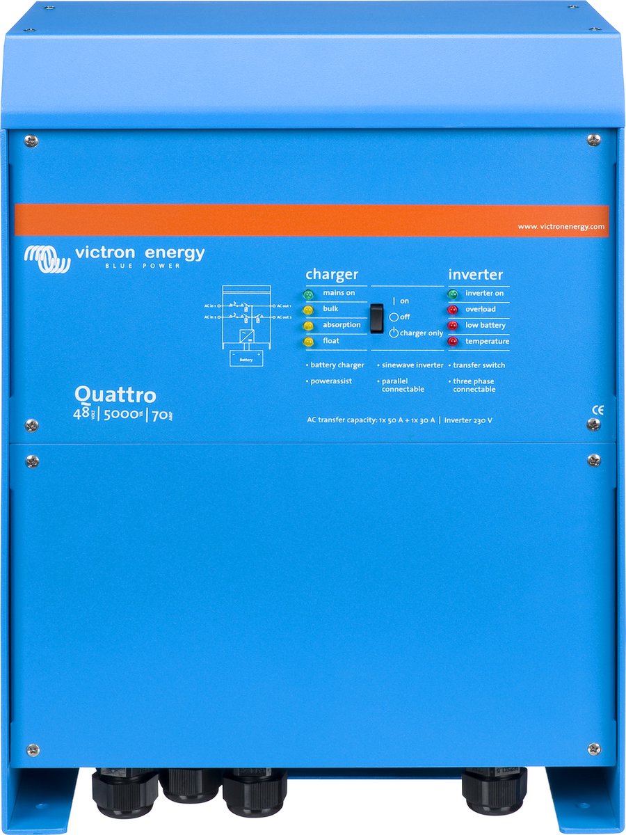 Victron Quattro 48/5000/70 Omvormer en acculader