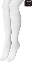 Bonnie Doon Women's Knee Chaussettes hautes Wit taille 35/38 - 2 paires - Mi- Bas - Lot de 2 - Multipack - Excellent confort de port - Cotton Mi-bas - Ne glisse pas - Uni - OEKO-TEX - White - OL834302.22