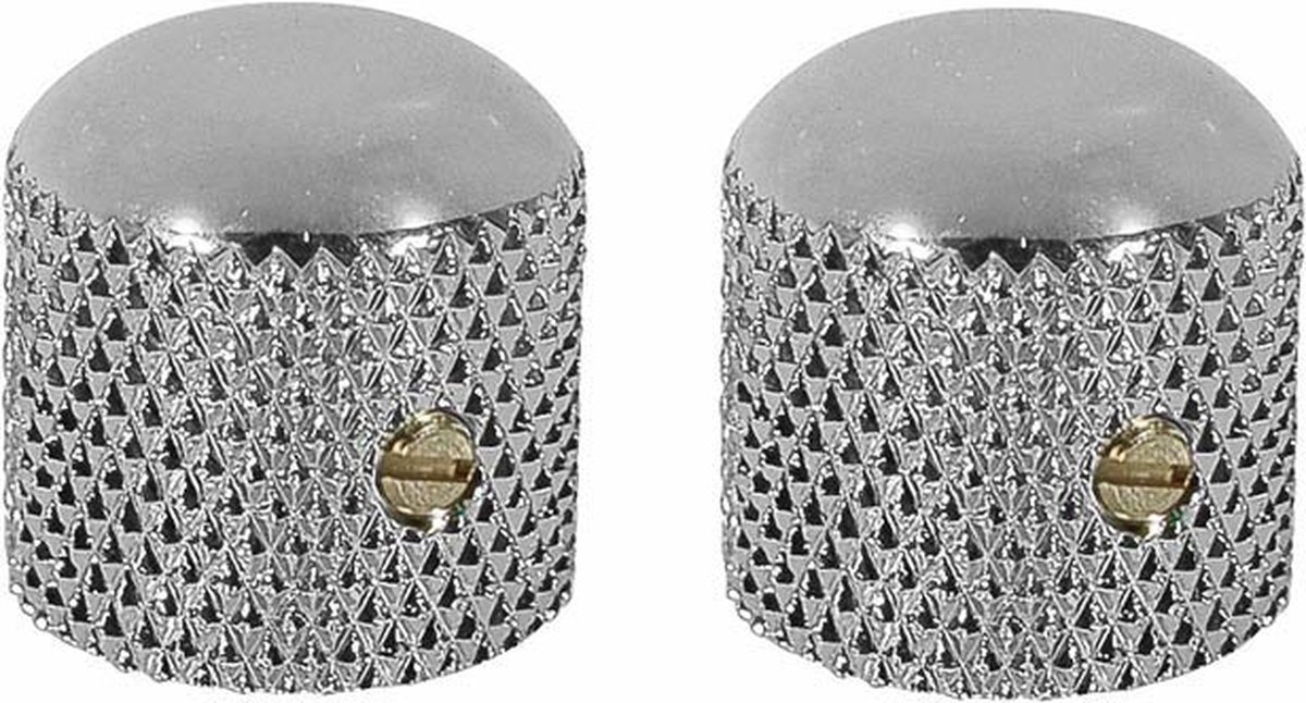 tele vintage knobs for CTS shaft size, 2pcs domes, chrome