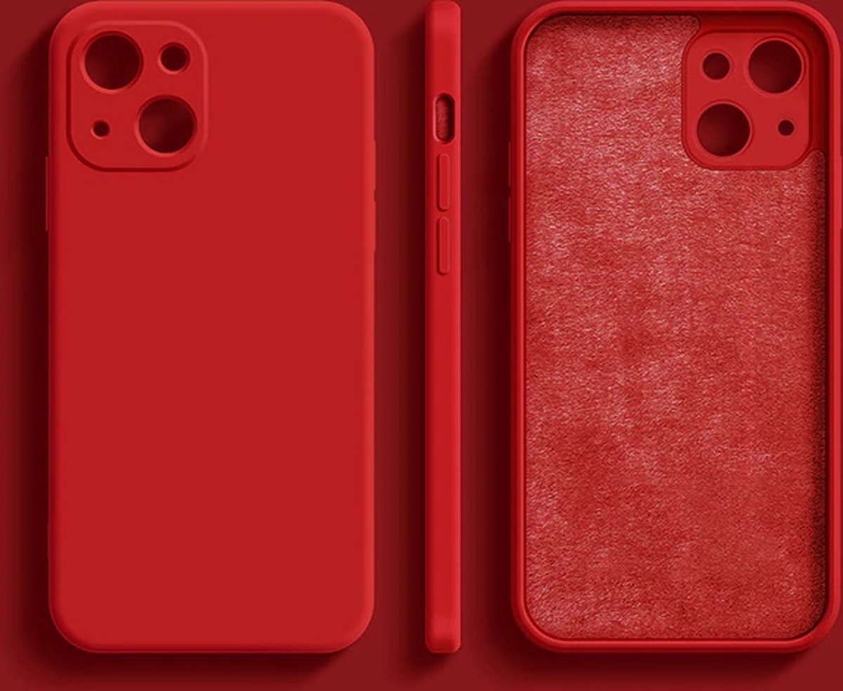 Iphone 14 telefoonhoesje - Siliconen - Grip - Nette uitstraling - Rood