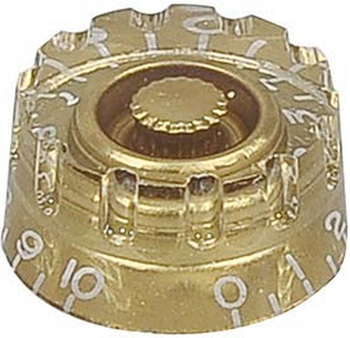 speed knob (notched edge), transparent gold
