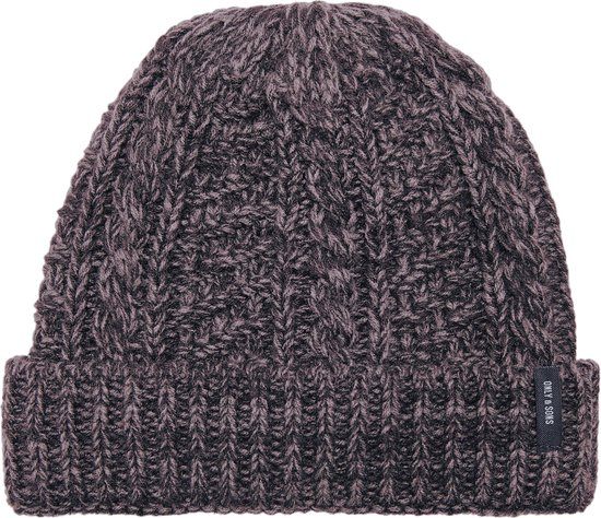 ONLY & SONS ONSERIK KNITTED CABLE BEANIE Heren Muts - Maat ONE SIZE