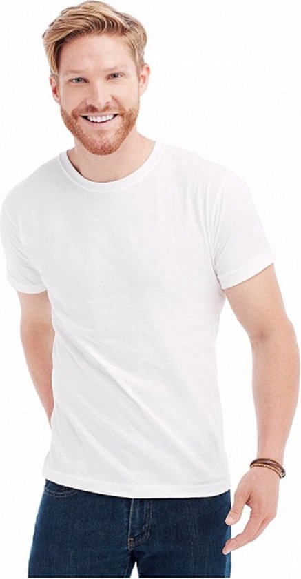12 Pack Stedman T-shirt Wit Ronde hals 155 gram 100% katoen