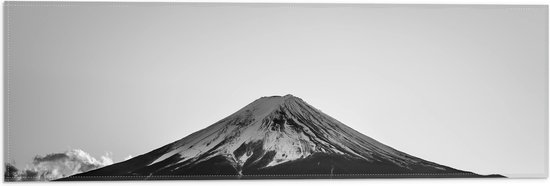 WallClassics - Drapeau - Berg avec sommet enneigé (noir/blanc) - 60x20 cm Photo sur drapeau en polyester