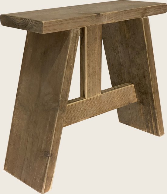 steigerhouten krukje - Bankje - Gebruikt hout - 50x19,5x47 cm - VNLR