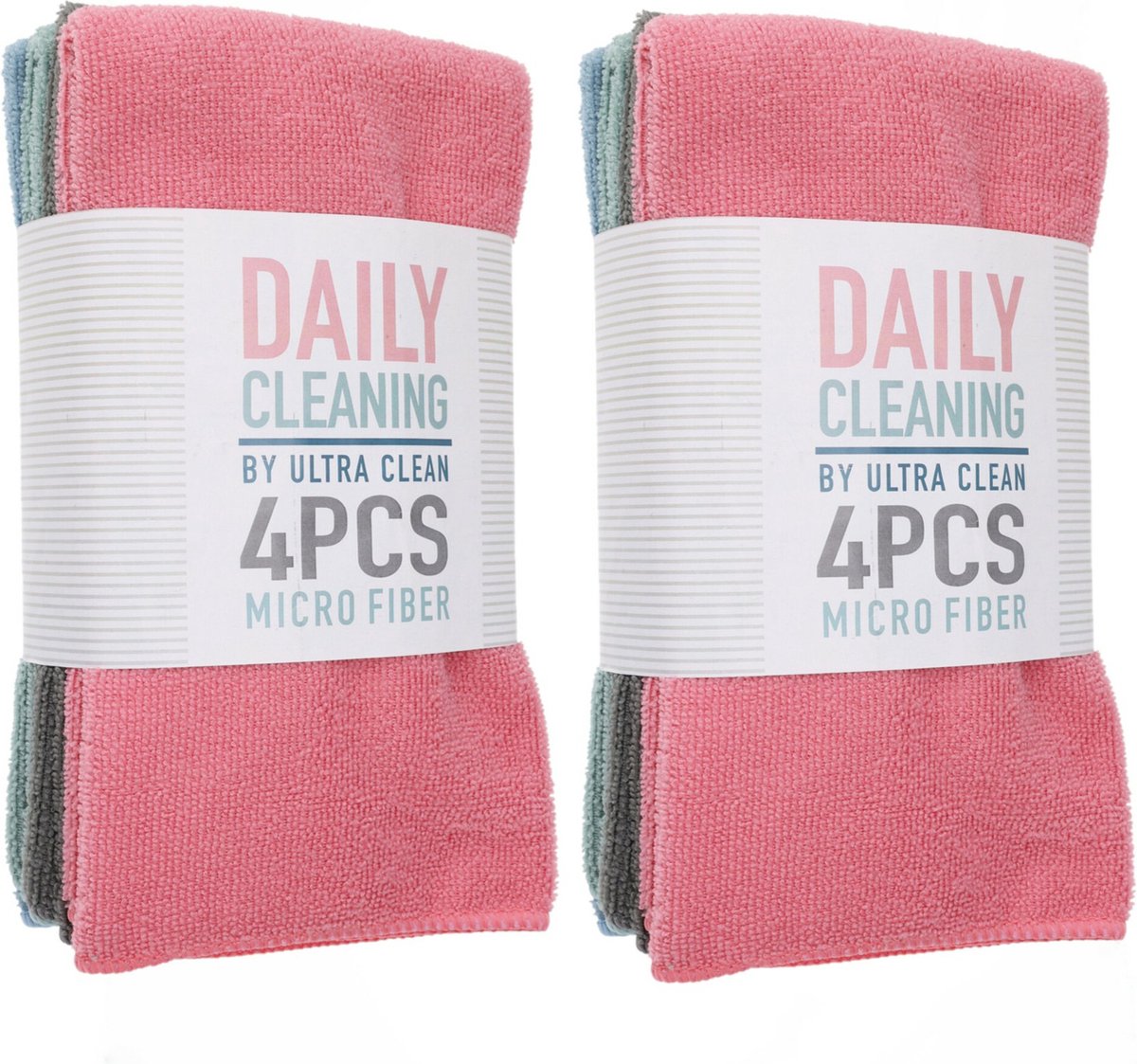 Goedkoopste Excellent Houseware Microvezel schoonmaakdoekjes - 8x - gekleurd - 41 x 48 cm