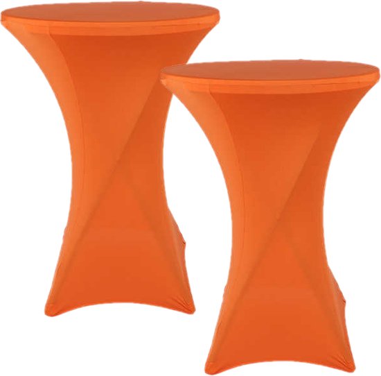 Jupe de table de fête Oranje 80cm - Nappe de table de fête - Jupe de table - Set de 2 - Bezza Médias