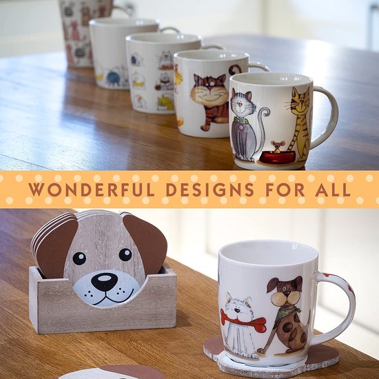 Spotted Dog Gift Company – Set Cuisine 3 Pièces Chiens (Torchon + Tablier + Manique) – Cadeau Idéal Amoureux Des Chiens