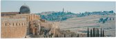 WallClassics - Vlag - Westmuur in Jeruzalem - 90x30 cm Foto op Polyester Vlag