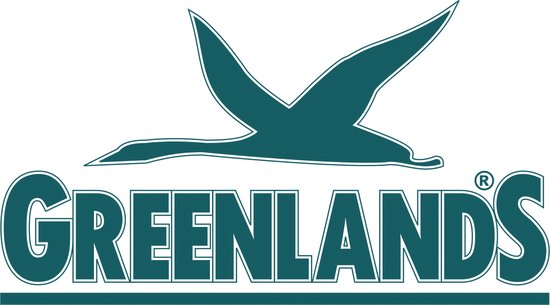 Logo van Greenlands met een vogel en de tekst 'GREENLANDS'.