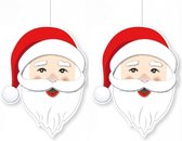 4x décorations de Noël à suspendre tête de père Noël