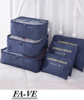 Reisorganizers – Organizeset – Reisset 6 stuks – Reistassen – Navy