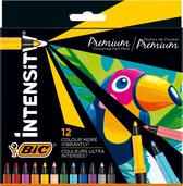 Kleurstift bic intensity premium assorti | Etui a 12 stuk