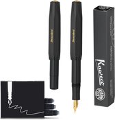 Kaweco 1 Vulpen Sport Classic ZWART (BREED) met extra doosje vullingen