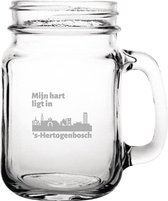 Gegraveerde Drinkglas 45cl met schroefdeksel Den Bosch