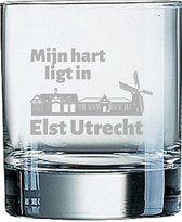 Gegraveerde Whiskeyglas 20cl Elst Utrecht