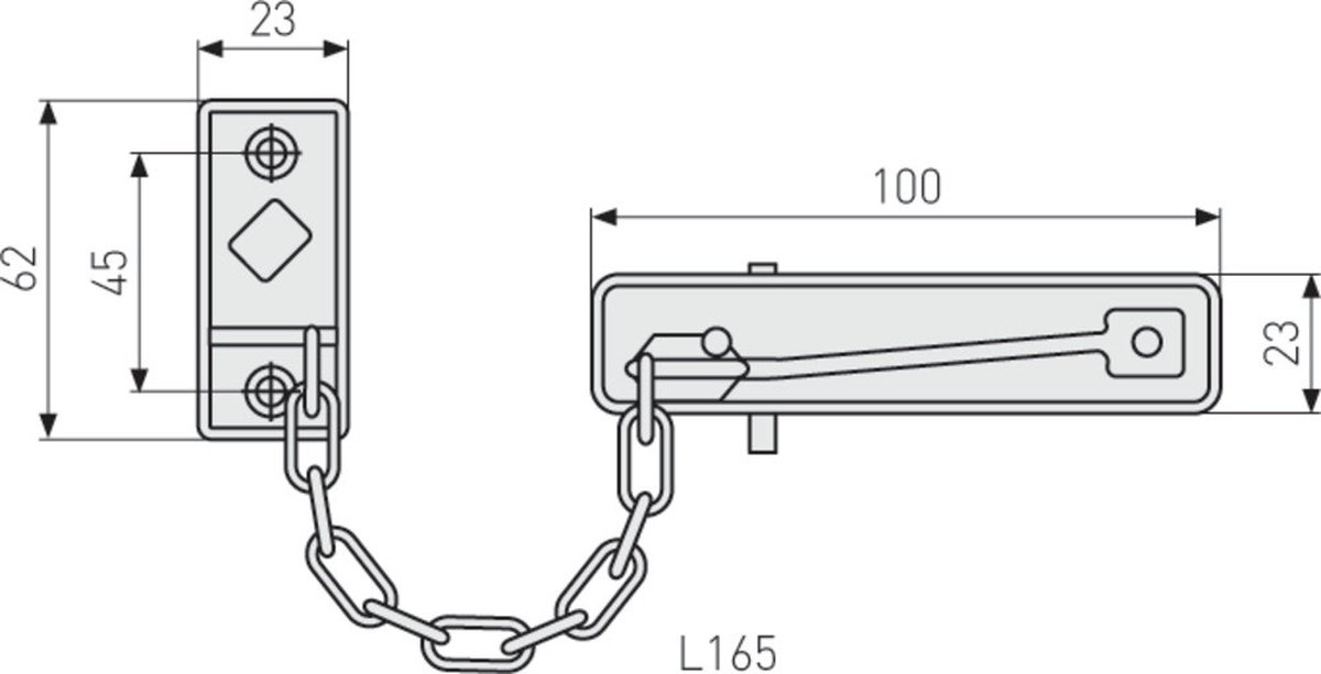 Abus - deurketting eenvoudig - SK69N