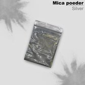 Mica poeder - Pigment poeder - mica powder - epoxy pigment - zilver - kleurstof - pigment- 5 gram per zakje - te gebruiken voor zeep, bath bombs en om kaarsen te maken!