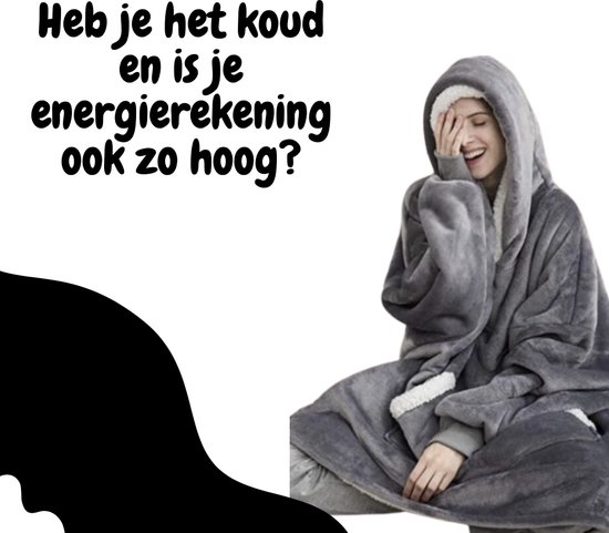 Een fleece deken met mouwen! De hit van dit moment
