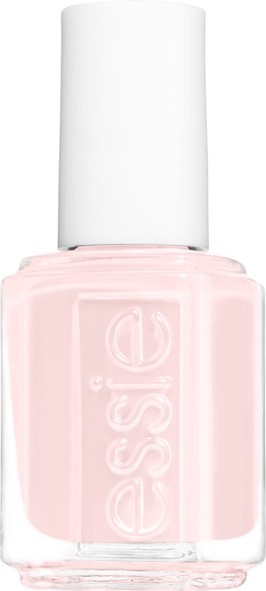 Flesje Essie nagellak in een zachtroze tint met wit dopje.