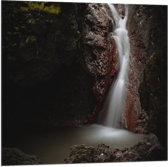 WallClassics - Drapeau - Water qui coule - 80x80 cm Photo sur Drapeau Polyester