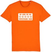 Ik heb er de ballen verstand van Rustaagh unisex t-shirt L - Oranje shirt dames - Oranje shirt heren - Oranje shirt nederlands elftal -  WK voetbal 2022 shirt - WK voetbal 2022 kleding - Nederlands elftal voetbal shirt