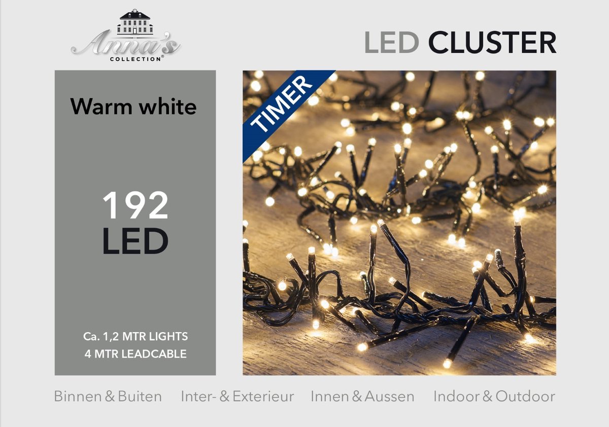 Anna's Collection - Clusterverlichting 192 lampjes warm wit