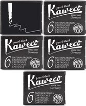Recharges pour stylo plume Kaweco 5 boîtes Zwart, Pearl Black
