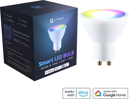 Lideka® - Slimme LED Smart Lampen - Spot GU10