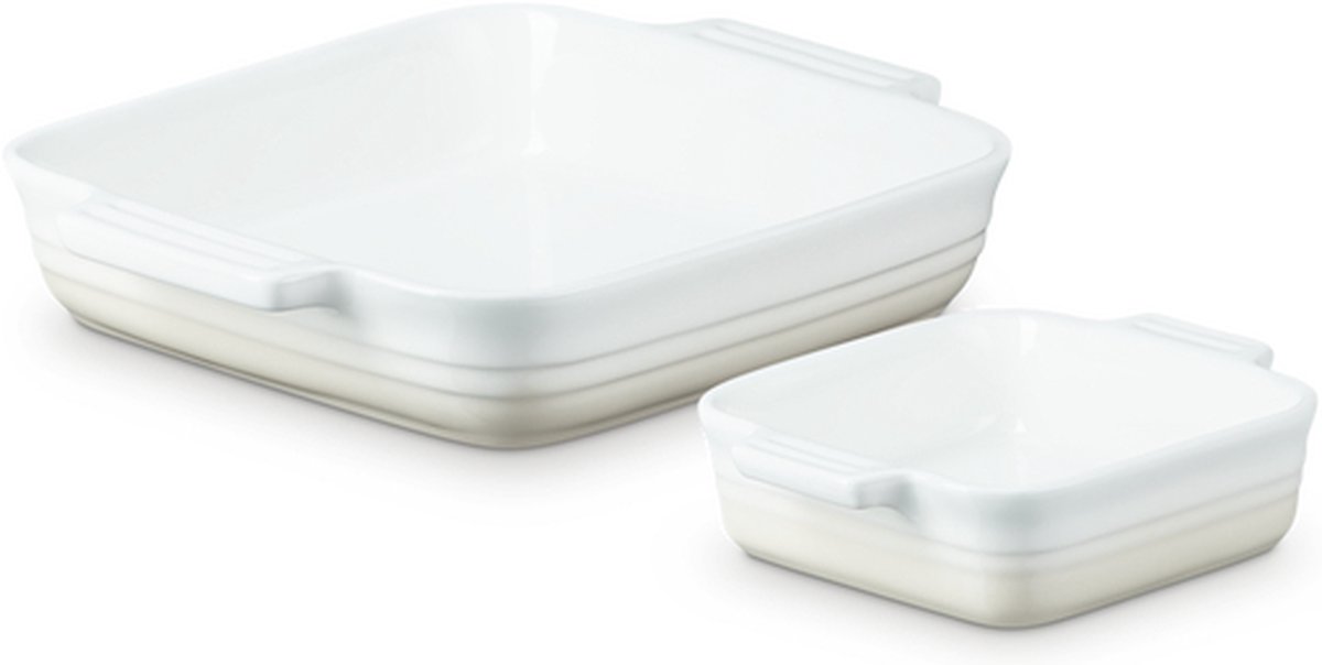 Le Creuset - Ovenschaal - Classic - Meringue - Set van 2 Stuks