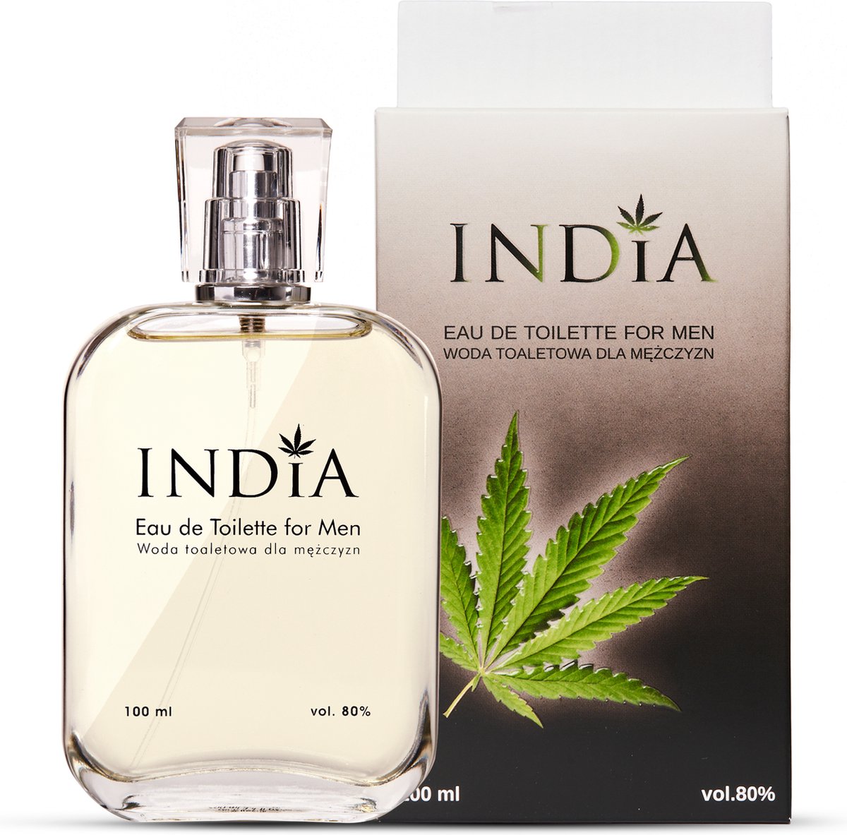 India Cosmetics Herenparfum met een vleugje hennep, 100 ml