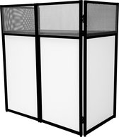 DJ Booth Meubel - 105 x 57 x 113.5 cm - Opvouwbaar Draagtas - Stretch Panelen Zwart/Wit