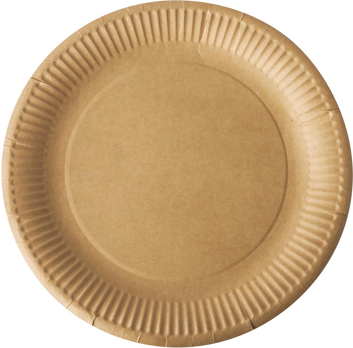 Bord pure, rond, bruin, diameter 23 cm, uit karton, pak van 20 stuks