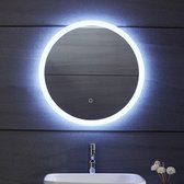 GoodVibes - Miroir Rond LED - Ecran Tactile - Dimmable - Fonction Anti Condensation - 60 CM