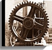 WallClassics - Toile - Groot Engrenage - Photo sur toile 30x30 cm (Décoration murale )
