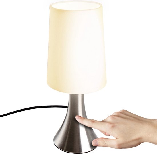 Heywood Living Tafellamp – Dimbaar met Touch Functie – Bureaulamp/Tafellamp/ Slaapkamer Lamp – Slaapkamer Verlichting – Lamp Nachtkastje – Dimbare Tafellamp – Aluminium - Set van 2 - Heywood Living
