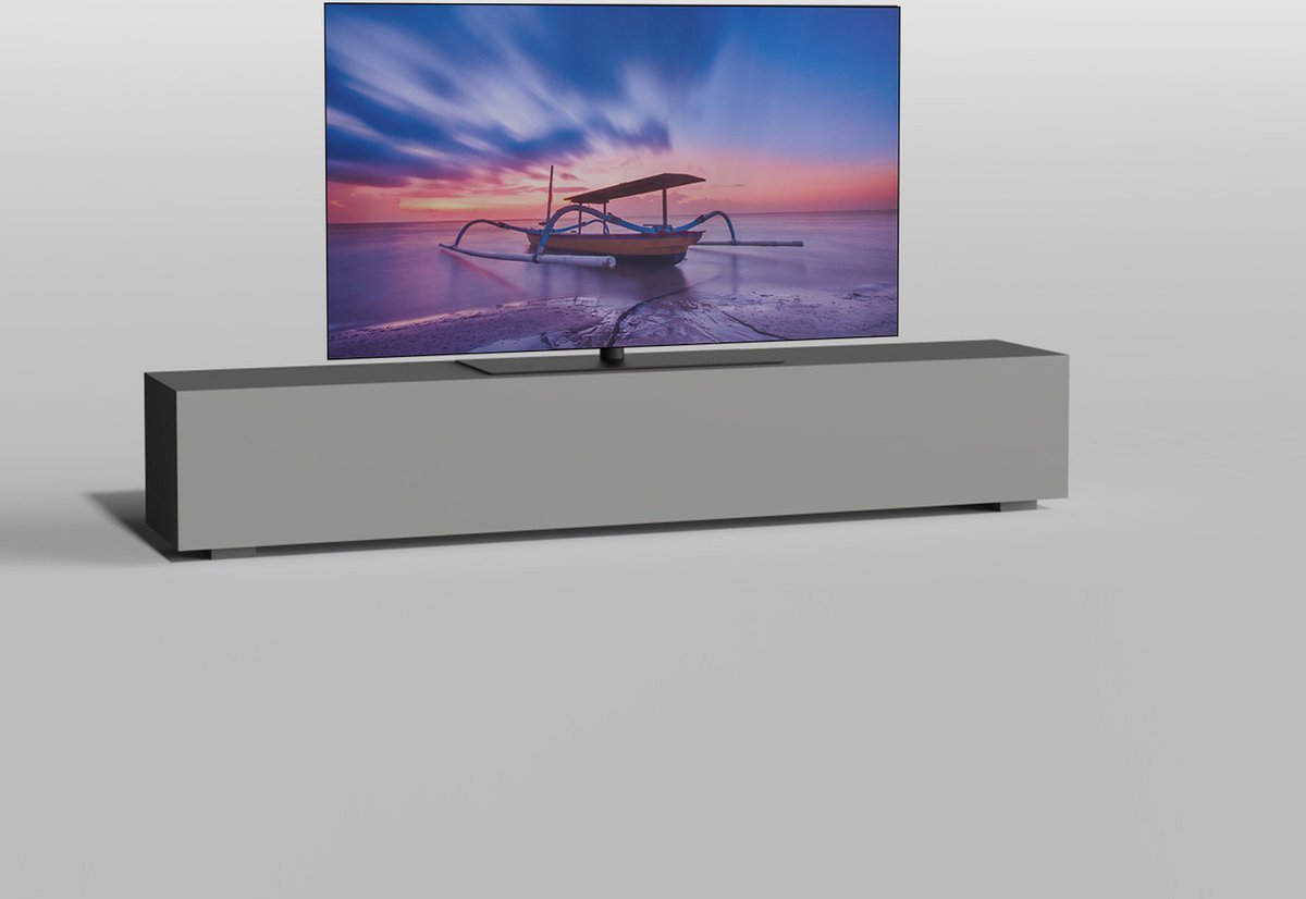 CAVUS - TV TAFELSTANDAARD SOLID 60 TRENDY ZWART STAAL - GESCHIKT VOOR 50-75”TV - VESA 600x400