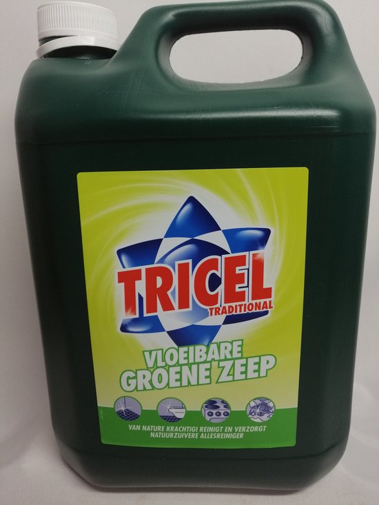 Mantel Gebeurt vaardigheid Tricel - Vloeibare Groene Zeep - Groene Zeep - Allesreiniger - 5 liter -  Natuurzuiver,... | bol.com
