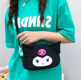 Anime - Japan - Schoudertas - Zwart - Verstelbare schouderriem - Meisje - Kinderen - Slingbag - Kawaii bag - Tas - Schattig - Cadeau