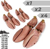 Paar houten schoenspanners - ceder, in lengte verstelbaar en met gespleten teen, keuze uit verschillende maten (5, 6, 7, 8, 9, 10, 11, 12, 13, 14) & sets - stretcher, vormer voor mannen en vrouwen (maat 5, set van 1)