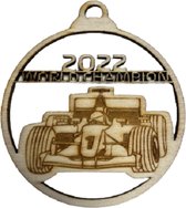 LBM F1 kerstbal - World Champion 2022 - hout