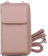 iBello tas - portemonnee met schouderband anti-skim RFID roze