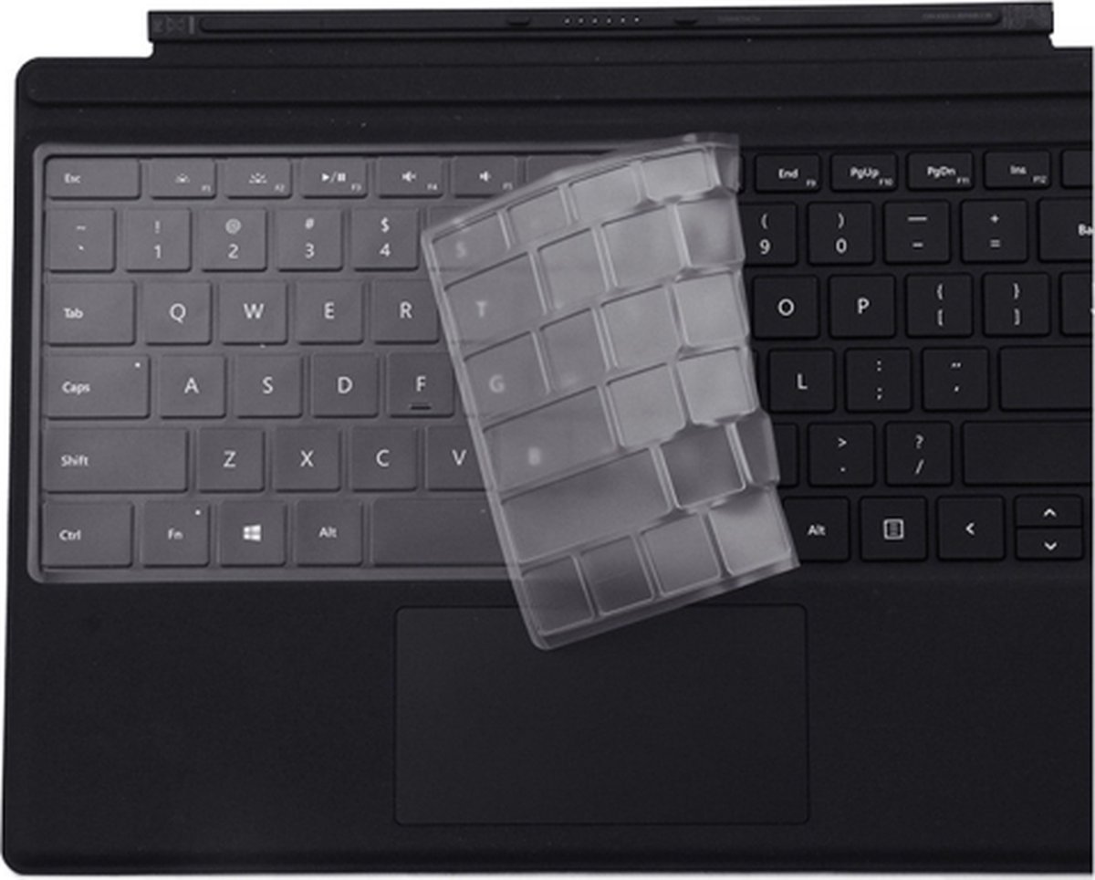 Tablet TPU waterdicht stofdicht transparant toetsenbord beschermfolie voor Microsoft Surface Pro 6/5/4