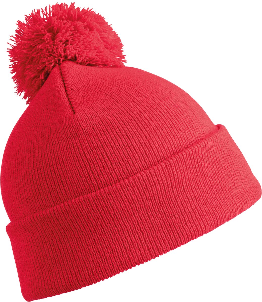 Result Junior Pom Pom Beanie RC028J - Red - One size