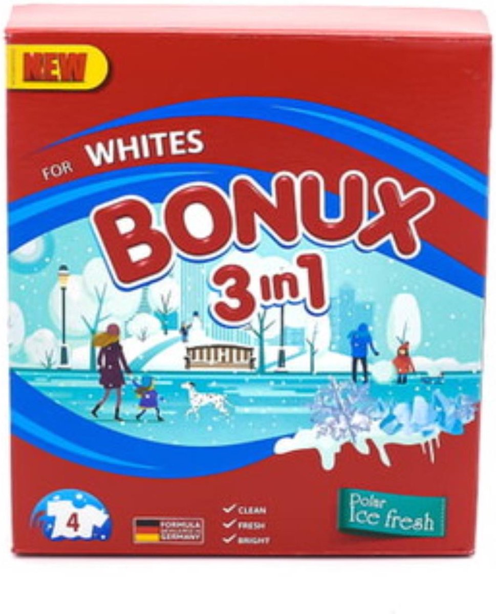 Bonux Waspoeder - Witte Was- Ice Fresh 3in1 fresh 400gr