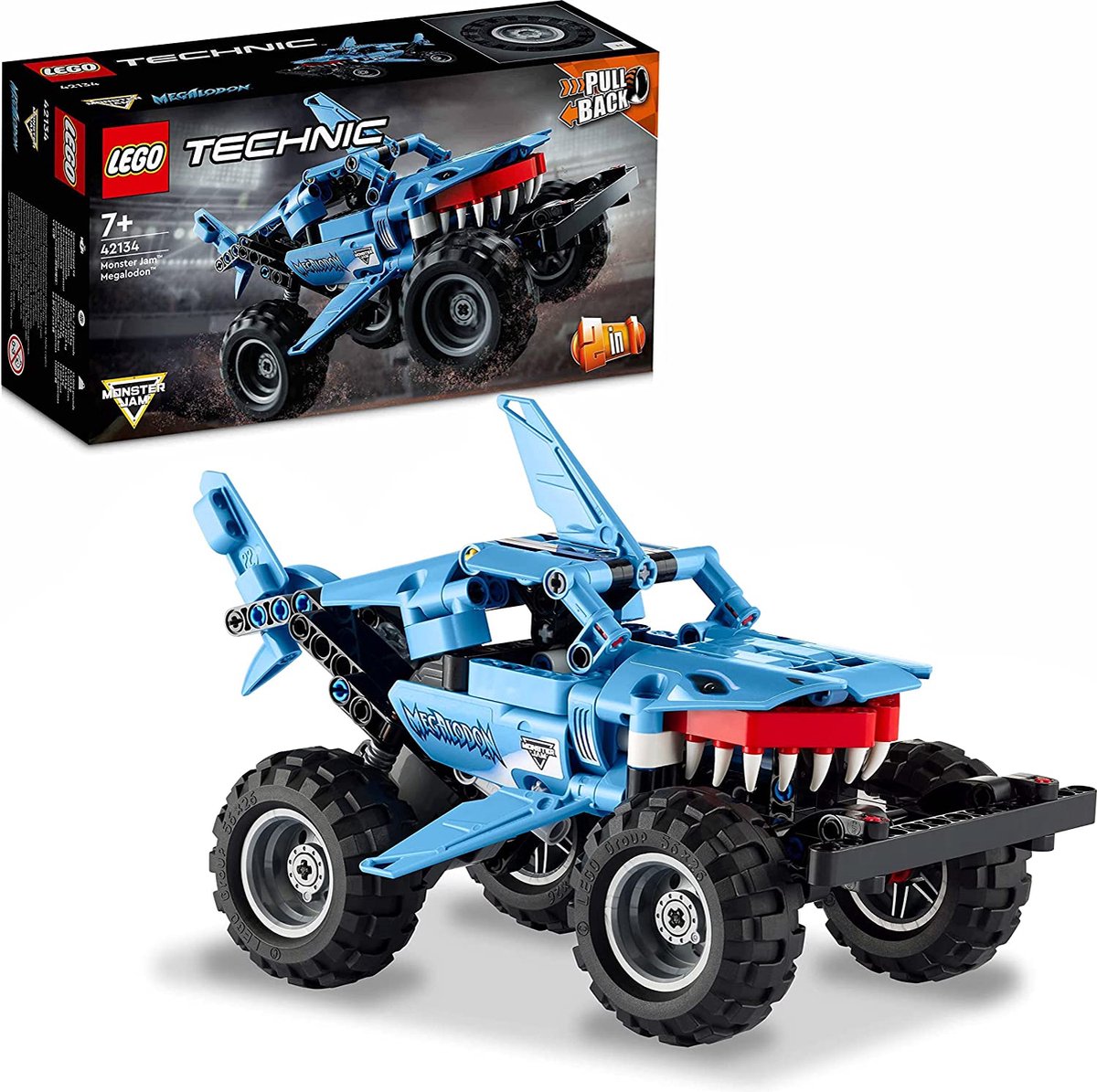 LEGO Technic 2 in1 Pull-Back Monster Jam Truck - Megalodon