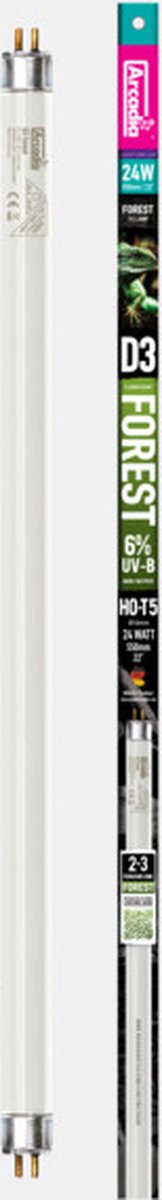 Arcadia D3 Forest T5 UVB lamp 6% voor bosreptielen 560mm 24W