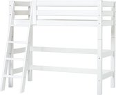 Hoppekids ECO Luxury halfhoogslaper 70x160 cm met schuine ladder, wit