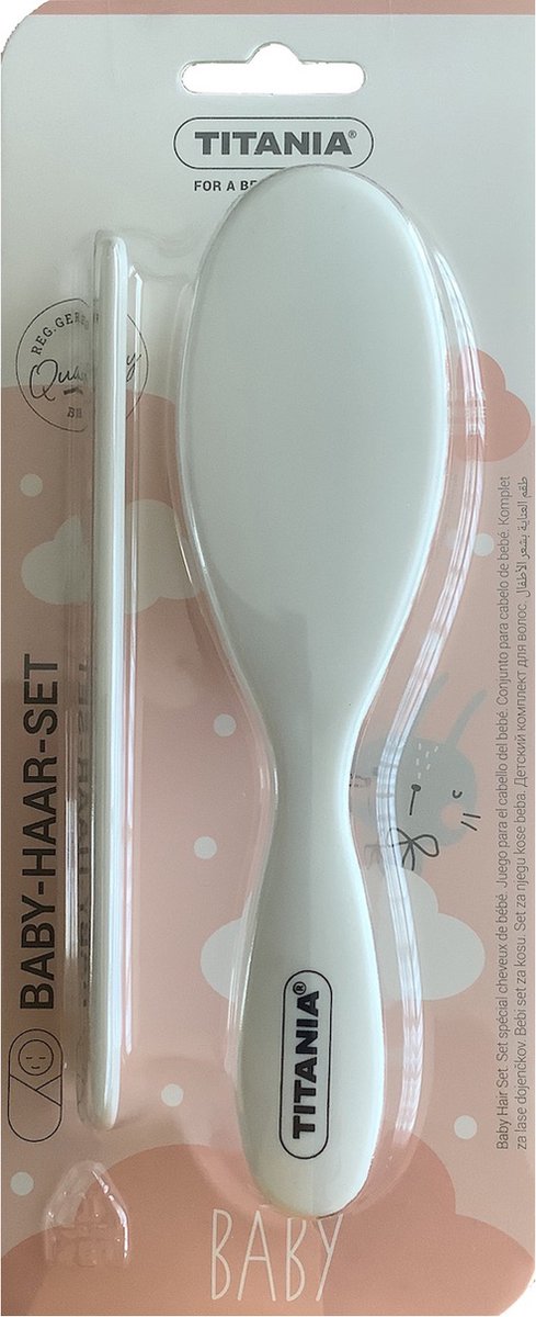 Baby Haarkam en Haarborstel set Wit - Baby Verzorgingsset - Baby Kam - Baby Borstel - Jongens en Meisjes — afbeelding 2